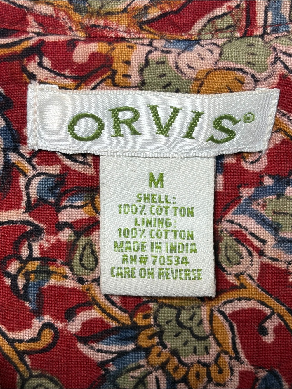 Vintage Orvis Red Floral Button-Front Blazer Jacket (M) - Picture 3 of 5
